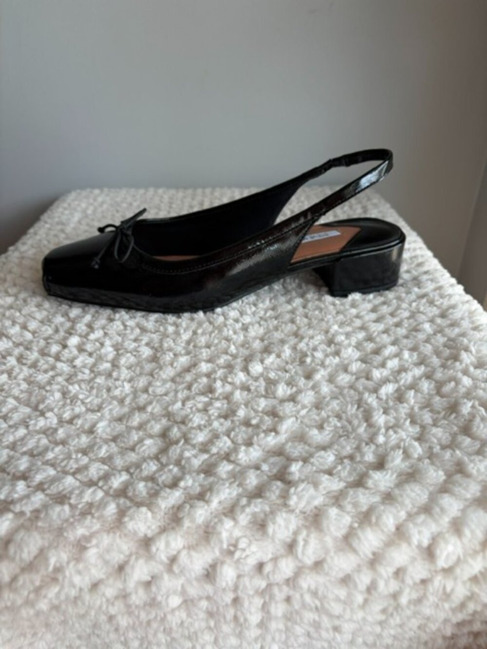 🖤 Steve Madden LOVED Black Crinkle Patent - Size 9 - Picture 5 of 8